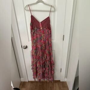 12th Tribe Floral Maxi Dress - XS - Lila Pink